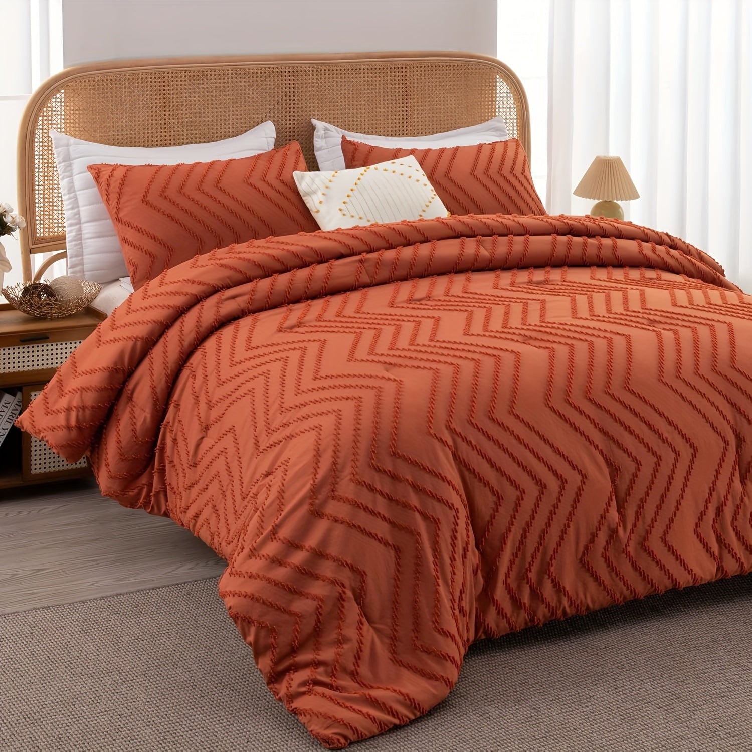 Conjunto de Cama Confortável de Tamanho Grande Verde Escuro Bege, Conjunto de 3 Peças de Roupa de Cama de Fleece Leve